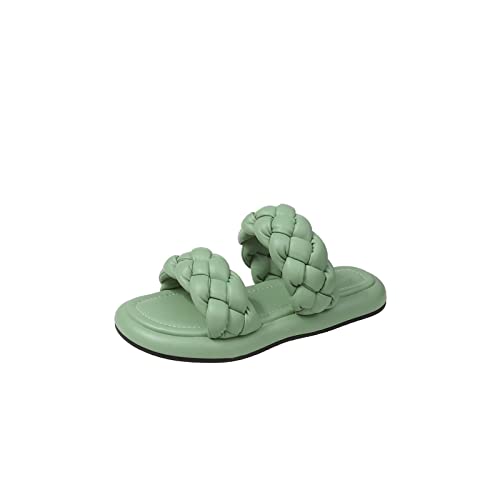 Sandales vertes pour femmes avec semelle plateforme confortable d'été