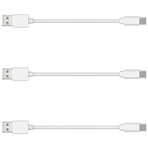 MSTJRY 3 Pack 10 Inch Short lPhone Cord, lPhone Cable to USB Type C 3A Charging Cable Charging Station, White