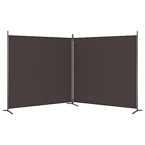 Paravent autonome et pliable marron pour masquer un espace de vie - 4