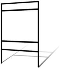 Black 24h x 24w Metal Realtors Frame, Room for Two Riders!