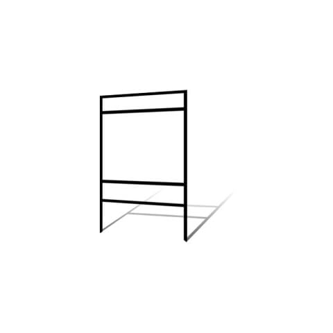 Black 24"h x 24"w Metal Realtors Frame, Room for Two Riders! Cover