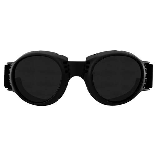 Global Vision Paragon Motorcycle Goggles for Men & Women Black Frame/Super Dark Lens