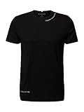 Tommy Hilfiger Camiseta multicolocación S/S, Black, M para Hombre
