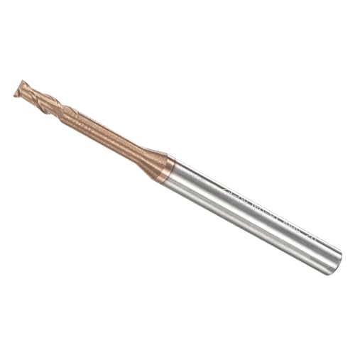 Image of Square Nose End Mill, 2.5mm x 18mm Cutting, Long Reach Titanium (Nano-Scale) Coated Carbide 2 Flutes CNC Router Bits - (Applications: for Stainless Steel Cast Iron Metal)