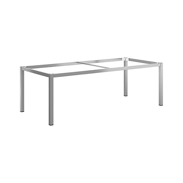 OUTLIV. Gartentisch Edelstahl Dekton Silber/Bromo