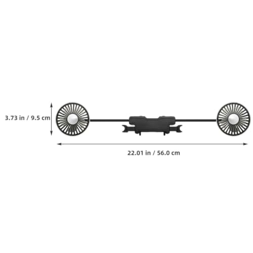 Ventilador de coche USB portátil con clip ABS: extractor de humedad silencioso para el coche 3