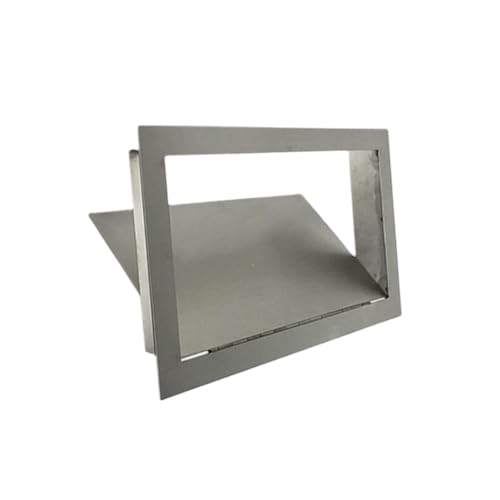 frymmx 304 Stainless Steel Side Mount Trash Chute 7x9 Inch Rectangular | Commercial & Kitchen Cabinet Garbage Door Inward-Flip Lid for Hands-Free Hygienic Disposal in Areas