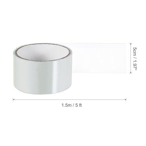 Image of MECCANIXITY Waterproof Patch Seal Tape 2 in x 5 Ft, PVC Leak Proof Repair Sealing Duct Tape for HVAC Roof Crack, Boat, Hoses Pipes, Awning, Transparent