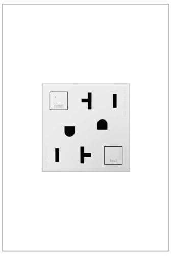 Legrand Adorne 20A GFCI Tamper-Resistant Outlet with Matching Wall Plate (White Finish), AGFTR2202W4