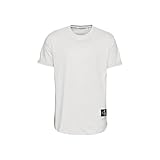  Calvin Klein Jeans Herren Badge Turn Up Sleeve Hemd, White, XXL