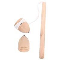 JOINPAYA Wooden Spinning Top Toy Traditional Gyroscopes for Boys and Girls and Adults Portable Rotating Tops Whip for Fun Playtime