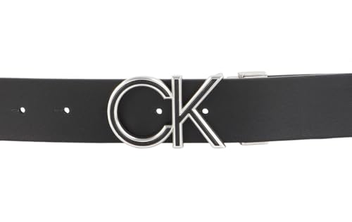Ceinture Calvin Klein Logo en cuir noir reversible textured 35mm taille W115 - 4