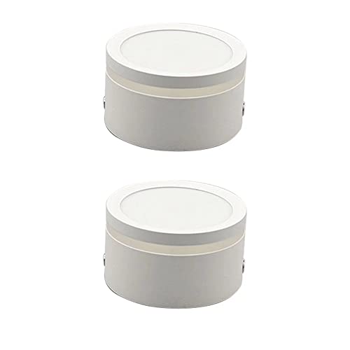 2 Stück LED Aufputz Deckenleuchte DownlightAufbauspot 500LM LED Aufputz Spotleuchte Rund Verwendet in Wohnzimmer, Schlafzimmer, Eingang, Küche, Balkon, Flur Cover