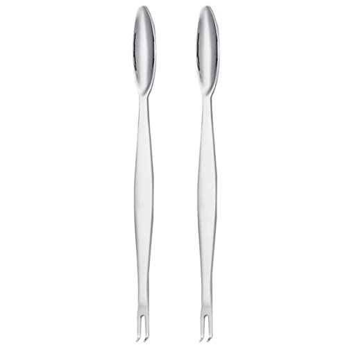 Edelstahl-Geschirrset, Hummerlöffel, Schälgabel, Metallöffner, Doppel-Gadgets, Krabbenküche und Werkzeug for Essen von Haushaltsgarnelen, Garnelen, Öffnungspflücker, Schalentier, Nuss, Langusten, Edel