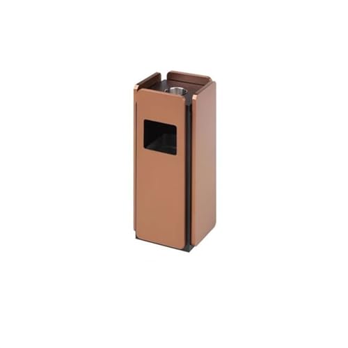 Cendrier carré pour immeuble de bureaux et hall d'entrée avec poubelle en acier inoxydable