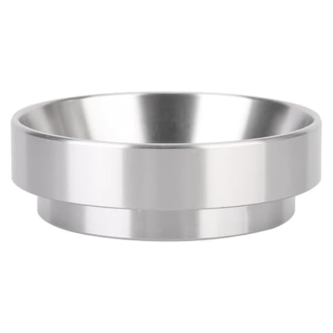 Espresso Dosing Funnel 58mm, Aluminum Magnetic Coffee Funnel Compatible with 58mm Portafilter, Silver Espresso Magnetic Dosing Ring Cover