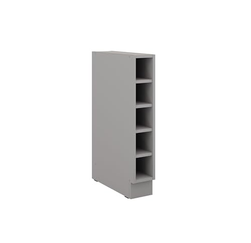 Unterschrank Regal 15 cm Bianca Grey Rose - Grau Küchenzeile Küchenblock