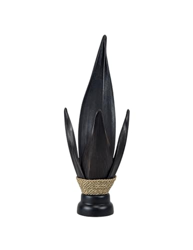 Coco Papaya Lampe de Chevet en Feuilles de Cocotier et Acajou 50cm | à équiper