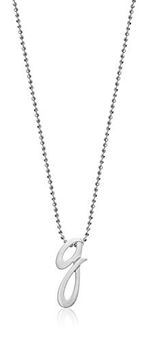 Alex Woo Little Autograph Letter G Necklace, Silver, One Size