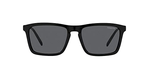 ARNETTE Man Sunglasses Black Frame, Dark Grey Lenses, 56MM