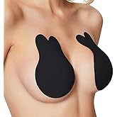 Women's & Girls Nipple Cover Strapless Bra, 2 Pair Beige & Black Color Invisible & Reusable Push Up Bra, Self Adhesive Breast Lift Up Sticky Bra, Braless, Padded & Wire Free Bra.-picture-26