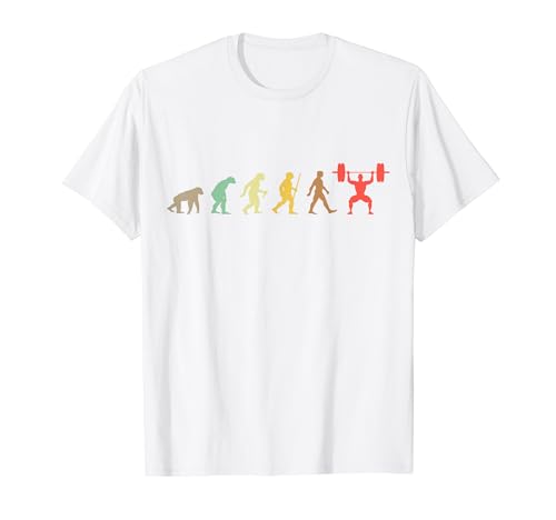 Vintage Powerlifting Retro Fitness Evolution Palestra Maglietta