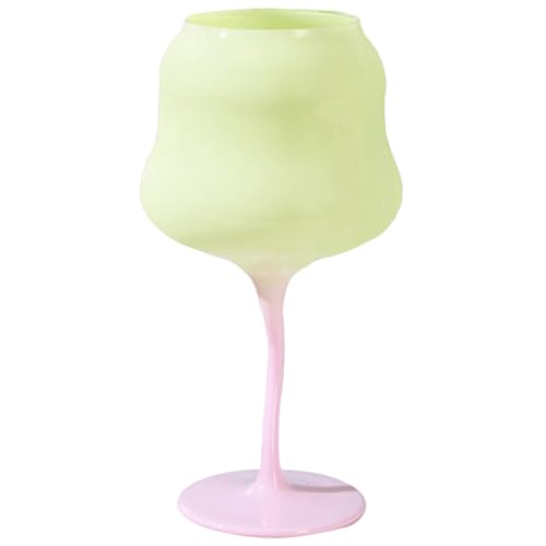 BRIGHTFUFU Crystal Goblet Colored Cup Creative Drinkware for Parties Design Stable Base for Household Use Elegant Bar Goblet Twisted Cup