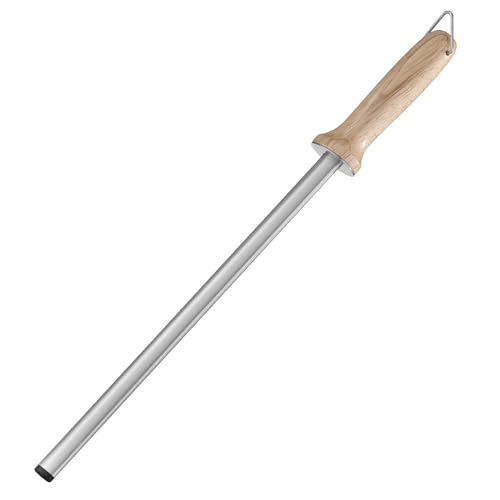 Navaris Afilador Cuchillos - Chaira de diamante para afilar cuchillo - Afiladora de cuchillos de 31CM de largo - Chaira ovalada sacapuntas - Afilador de cuchillos profesional