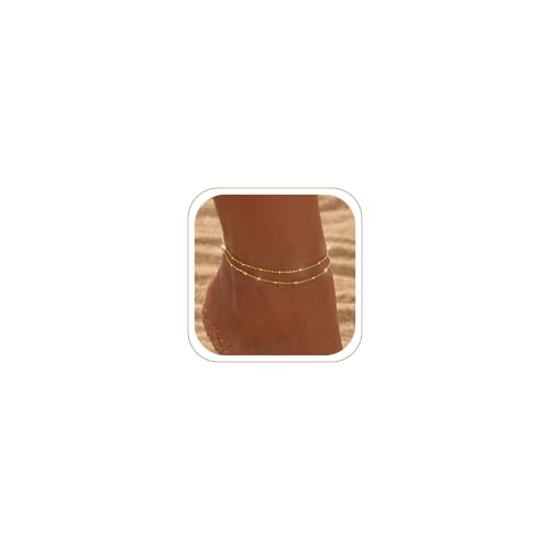 DEARMAY Gold Anklets for Women Waterproof
