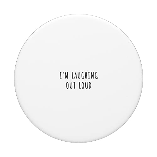 I'm laughing out loud PopSockets Swappable PopGrip, Black - Image 3