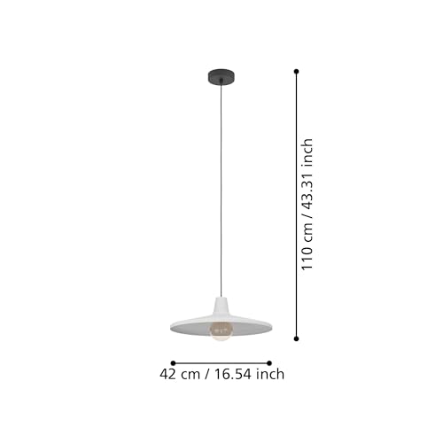 Lámpara colgante Eglo Miniere de metal gris y madera de Ø 42 cm E27 7