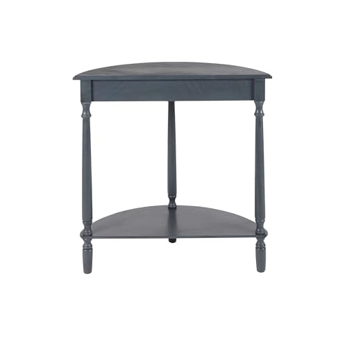 Decor Therapy Half Moon Entry Table, With Shelves & Easy Assembly, Entryway Table, Antique Navy, Wood - (28.5" x 11.8" x 28.5") - Image 5