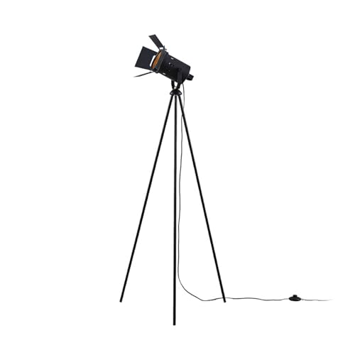 Lindby Dreibein Stehlampe \'Devon\' (Modern) in Schwarz aus Metall u.a. für Wohnzimmer & Esszimmer (1 flammig, E27) - Stehleuchte, Standleuchte, Floor Lamp, Wohnzimmerlampe, Tripod, Wohnzimmerlampe