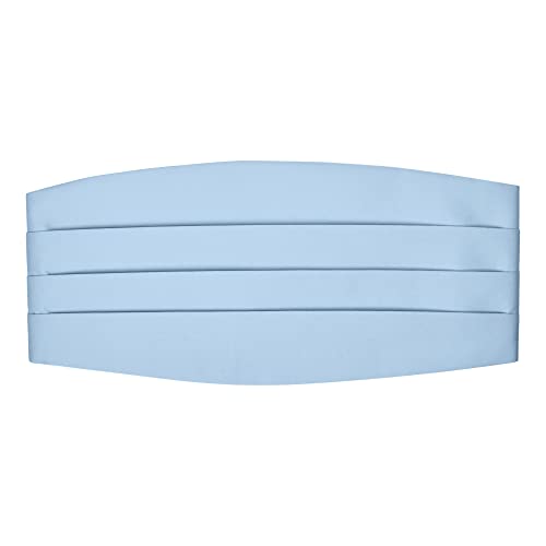 Jacob Alexander Men's Solid Color Cummerbund - Sky Blue