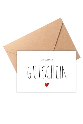 The Life Barn Postkarte Ein Kleiner Gutschein zur selber ausfüllen mit Umschlag Gutschein Karte zum selbst gestalten