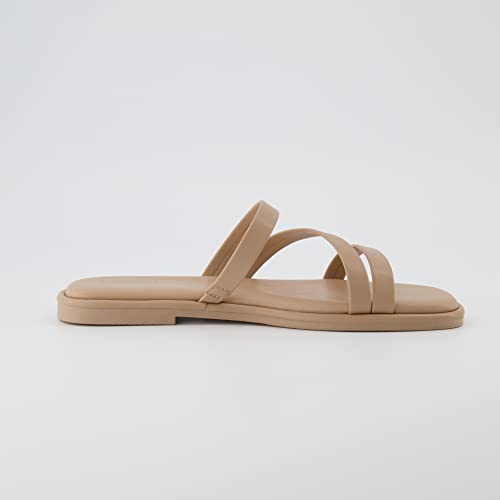 CUSHIONAIRE Women's Treat slide sandal +Memory Foam, Wide Widths Available4