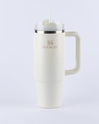 Stanley - Copo Quencher H2.0 FlowState 887ml - Copo de aço inoxidável com tampa, isolamento a vácuo, para água, chá gelado, café, smoothies e muito mais, Cream