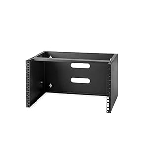 StarTech.com 6U Wall Mount Network Rack – 14 Inch Deep (Low Profile) – 19″ Patch Panel Bracket for Shallow Server and IT Equipment, Network Switches – 44lbs/20kg Weight Capacity, Black (WALLMOUNT6)