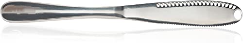 Distributeur de Beurre en Acier Inoxydable GANDUNQI, Couteau - 3 en 1 Gadget de Cuisine Fromage Couteau à Beurre avec Trou Couteau à Beurre Pain Couteau à Confiture Fromage Couteau à Beurre (1)