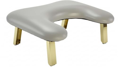 Nail Arm Rest for Nails: Butterfly Shape Nail Hand Rest for Nails - 3 Foldable Metal Golden Stands Arm Rest - 45 Ergonomic Hand Rest for Manicurist Nail Art Enthusiasts Salons Grey