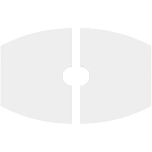 Image of Ekena Millwork CMP22X14KY2-03000 Kailey Architectural Grade PVC Contemporary, Two Piece Urethane Ceiling Medallions 22 inchW x 14 5 /8 inchH x 3 inchID x 11 3 /4 inchC x 1 inchP