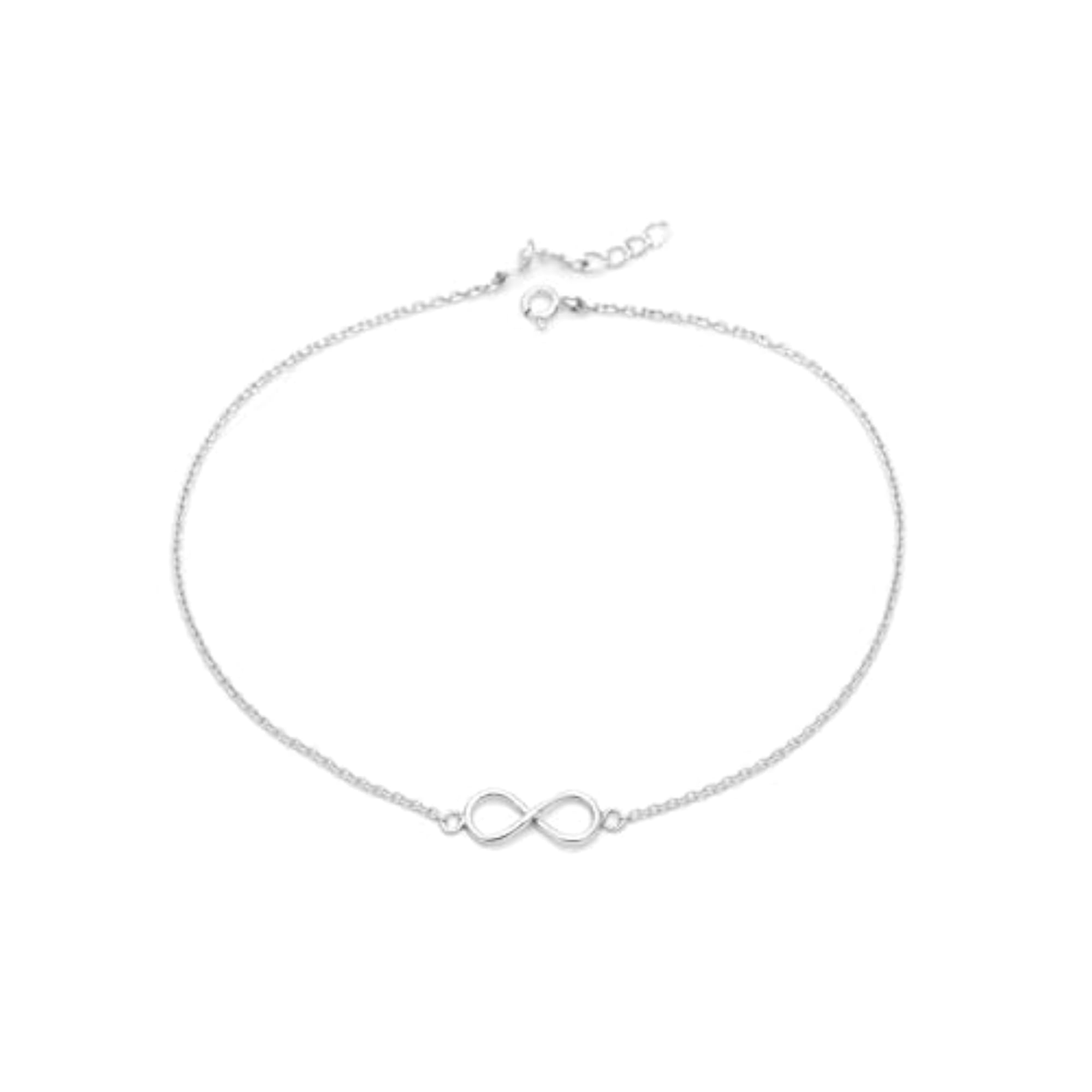 Infinity Pure 92.5 Sterling Silver Chain Anklet for Women, Stylish Gift
