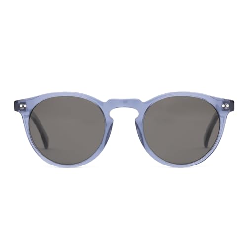 Otis Omar Eco Acetate Polarized Sunglasses CrystalWave NeutralGreyPolar Round2