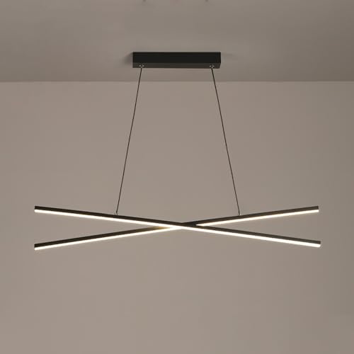 Lámpara de araña moderna con iluminación LED regulable lineal para techo comedor 2