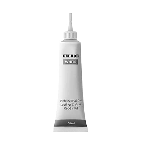 Restaurador de cuero para muebles | 50 ml Renueva y reparación de crema de cuero blanco/negro,...