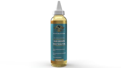 AK2 Naturally Divine Seamoss & Hibiscus Hair Growth Oil for Black Women – Infused with Rosemary & Mint, Scalp & Braid Oil for Protective Styles, Reduces Breakage & Moisturizes Dry Natural Hair – 4 oz