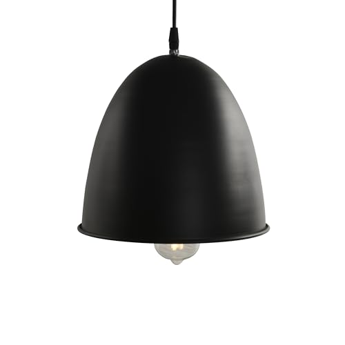 Image of BENE Hazel Pendant Lamp, Mild Steel Indoor Modern Hanging Lamp, E-27 Base Ceiling Hanging Light for Home Decor, Kitchen, Living Room, Bedroom, 27 cm (Black, Pack of 1 Pc)