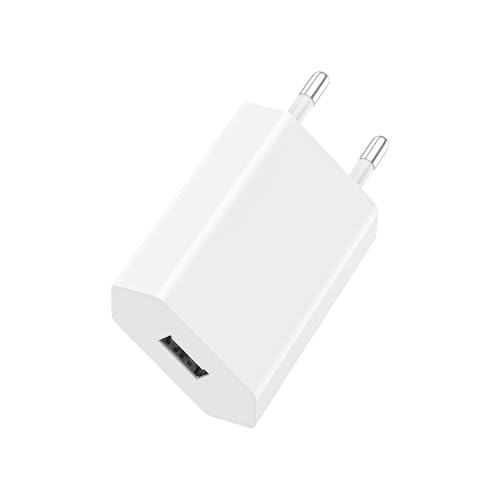 Lot de 2 adaptateurs d'alimentation USB universels 5 V 1 A pour iPhone 11, 8, 7, 6, 6S, XR, XS, X, SE, Android, Samsung, Xiaomi, Huawei, Motorola, Sony, LG,...