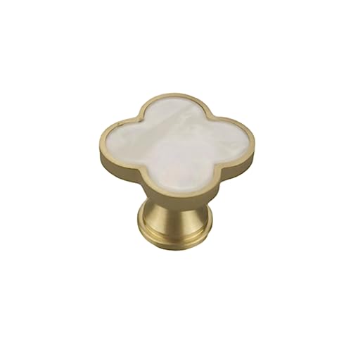 Mango De Latón 2 Piezas De Concha De Cristal Jaspeado Armario Puerta Cajón Gabinete Cobre Puro Mango Pequeño Concha Blanco Jade Blanco