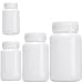 4 Szt. Plastikowych Butelek z Odczynnikami, Butelka na Próbki z Szerokim Otworem, Pojemniki do Przechowywania Stałych Płynów z Podziałką, Artykuły Laboratoryjne